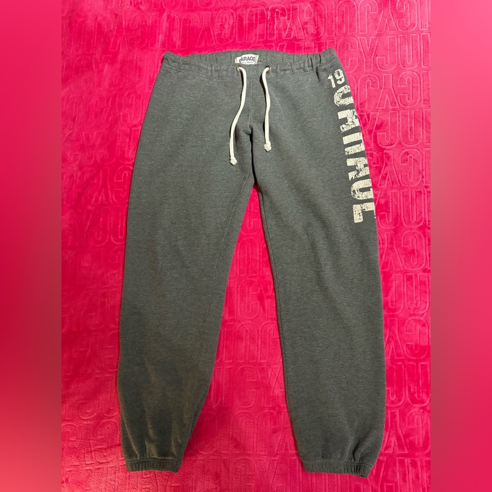 Garage Grey Sweatpants Y2K Joggers Logo Lounge Pants